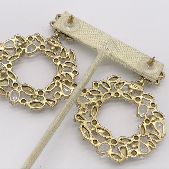 J. Crew Floral Jeweled Wreath Earrings - Picture 3 of 4